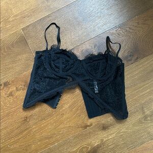 Free People: Elegant Black Lace Bustier